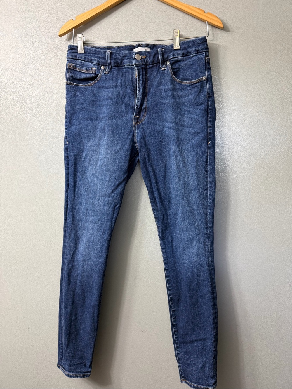 Good American Classic Women's Dark Blue Skinny Jeans 14